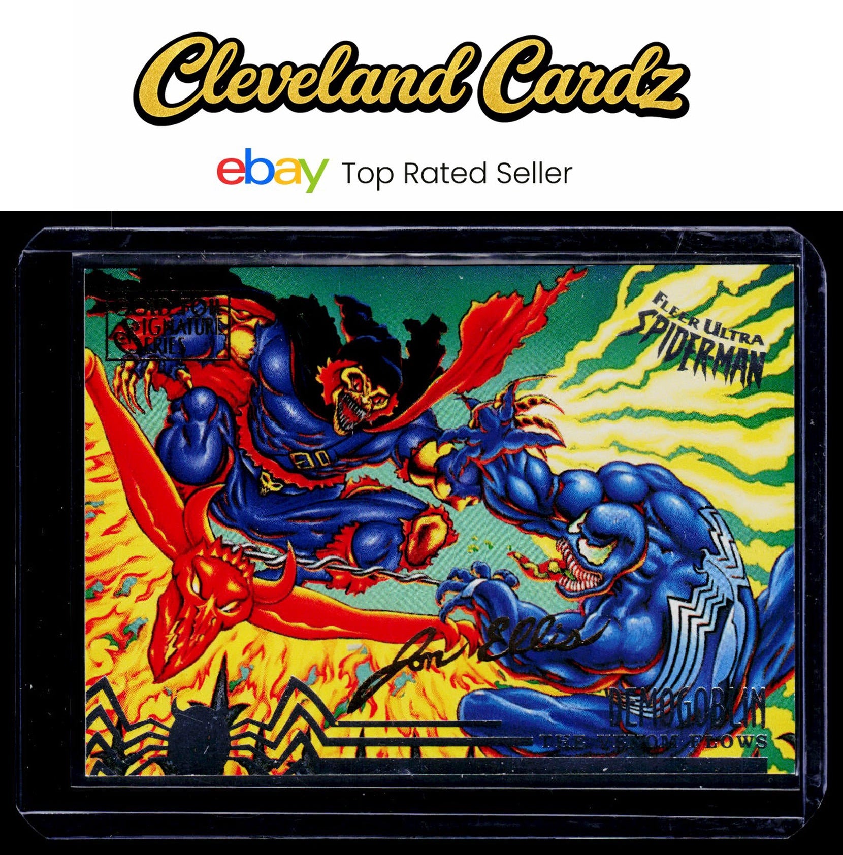 1995 Fleer Ultra Spider-Man #102 Demogoblin Gold-Foil-Signature-Series EX+
