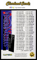 1995 Upper Deck Street Fighter #90 Street Fighter Checklist VG+