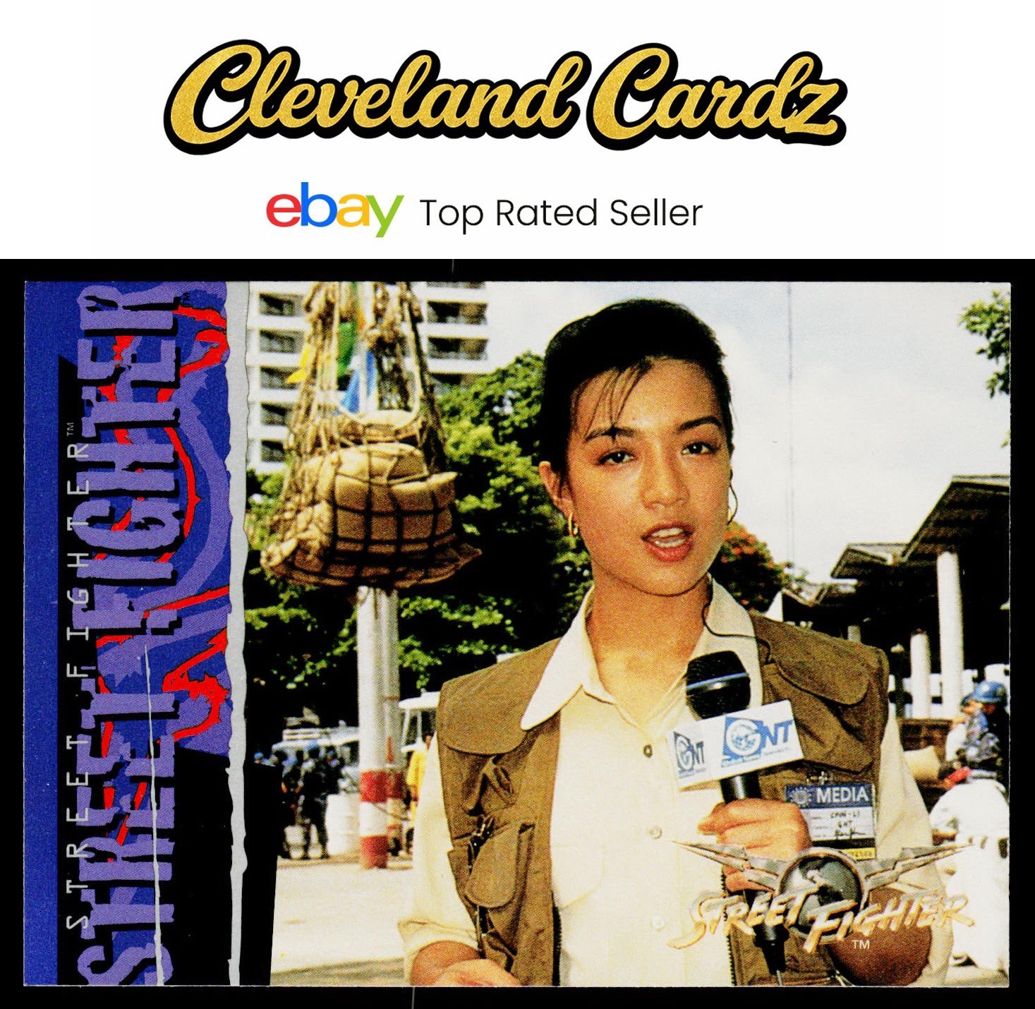 1995 Upper Deck Street Fighter #1 News Flash: Crisis in Shadaloo VG+