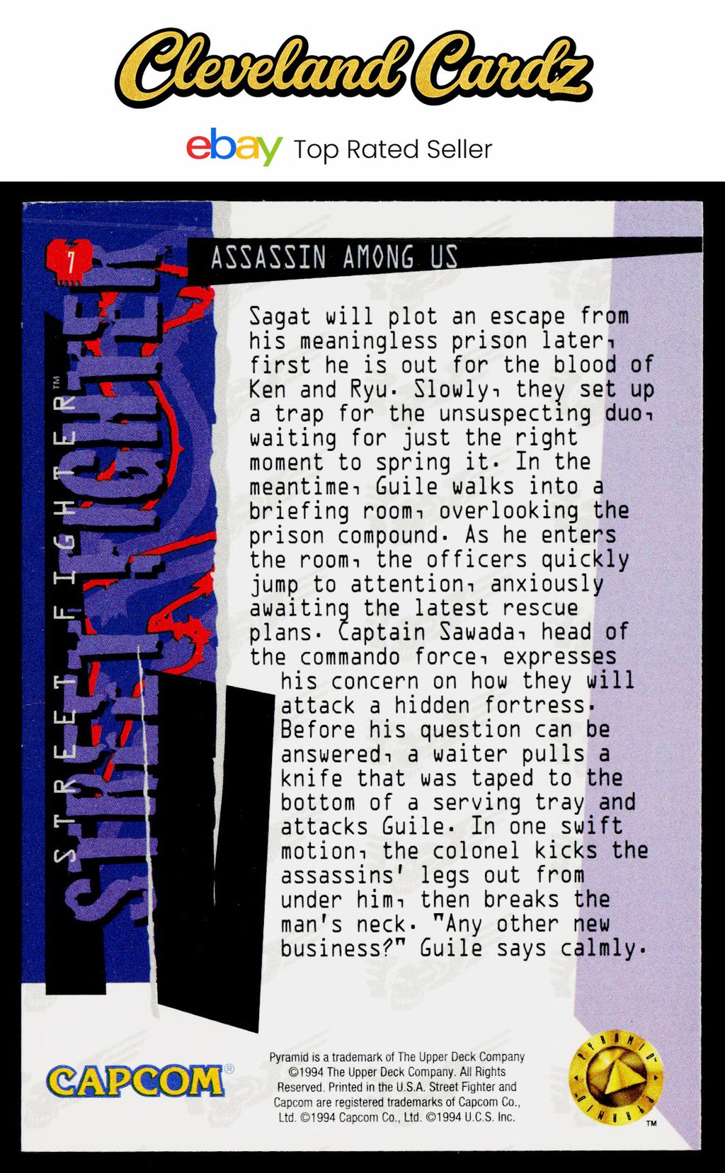 1995 Upper Deck Street Fighter #7 Assassin Among Us VG+