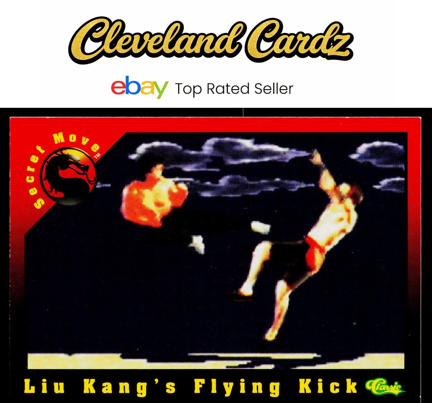1994 Classic Mortal Kombat Series 1 #69 Liu Kang's Flying Kick VG+
