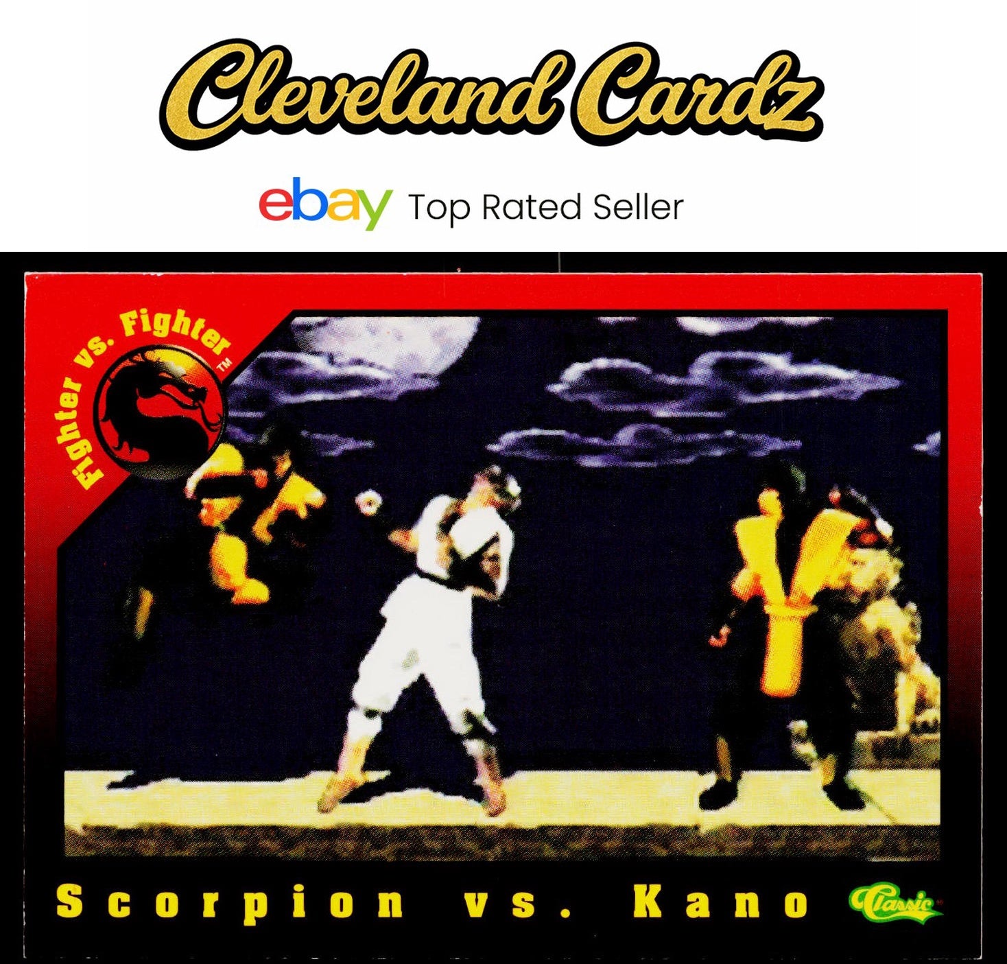 1994 Classic Mortal Kombat Series 1 #20 Scorpion vs. Kano VG+