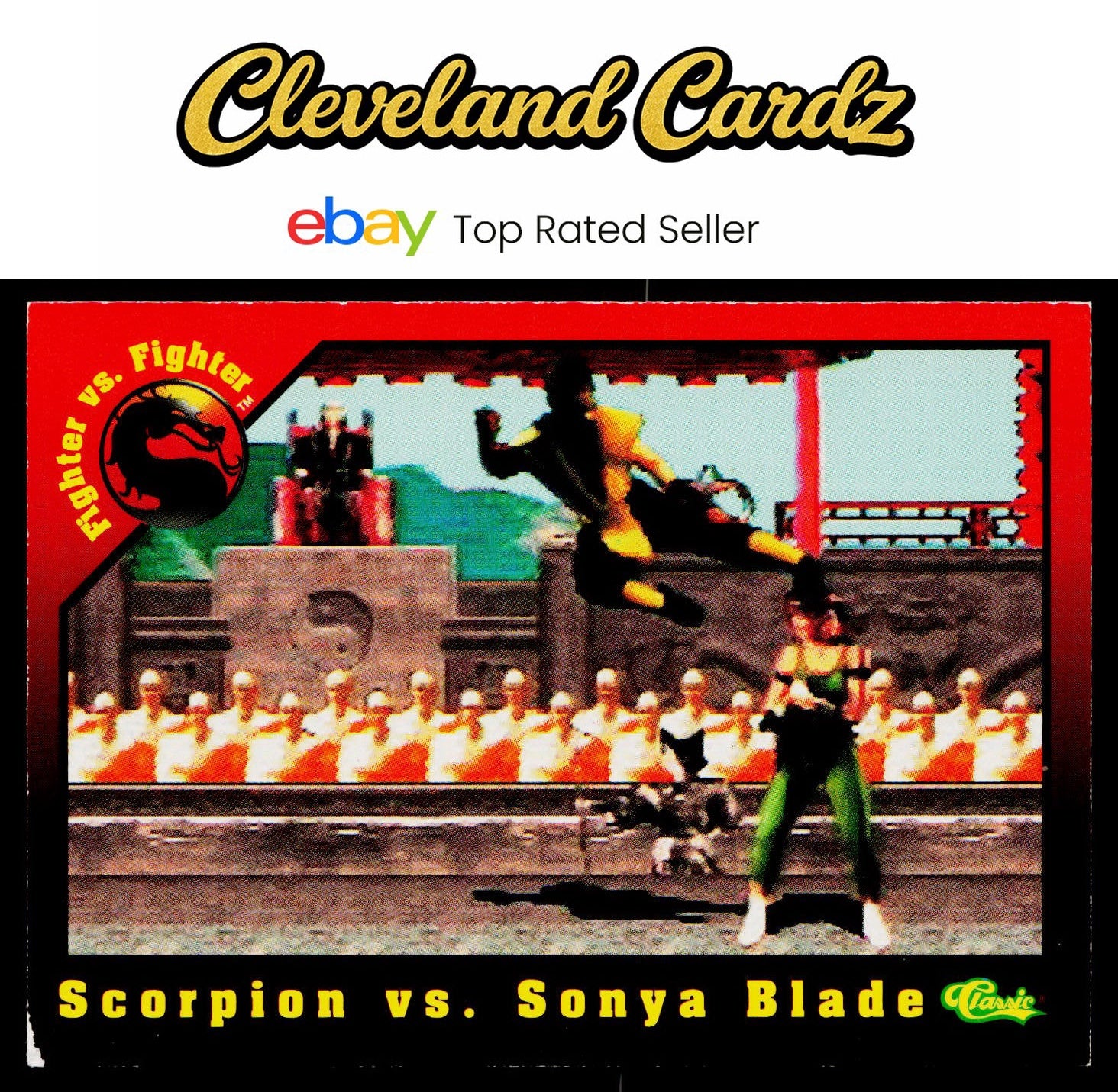 1994 Classic Mortal Kombat Series 1 #18 Scorpion vs. Sonya Blade VG+