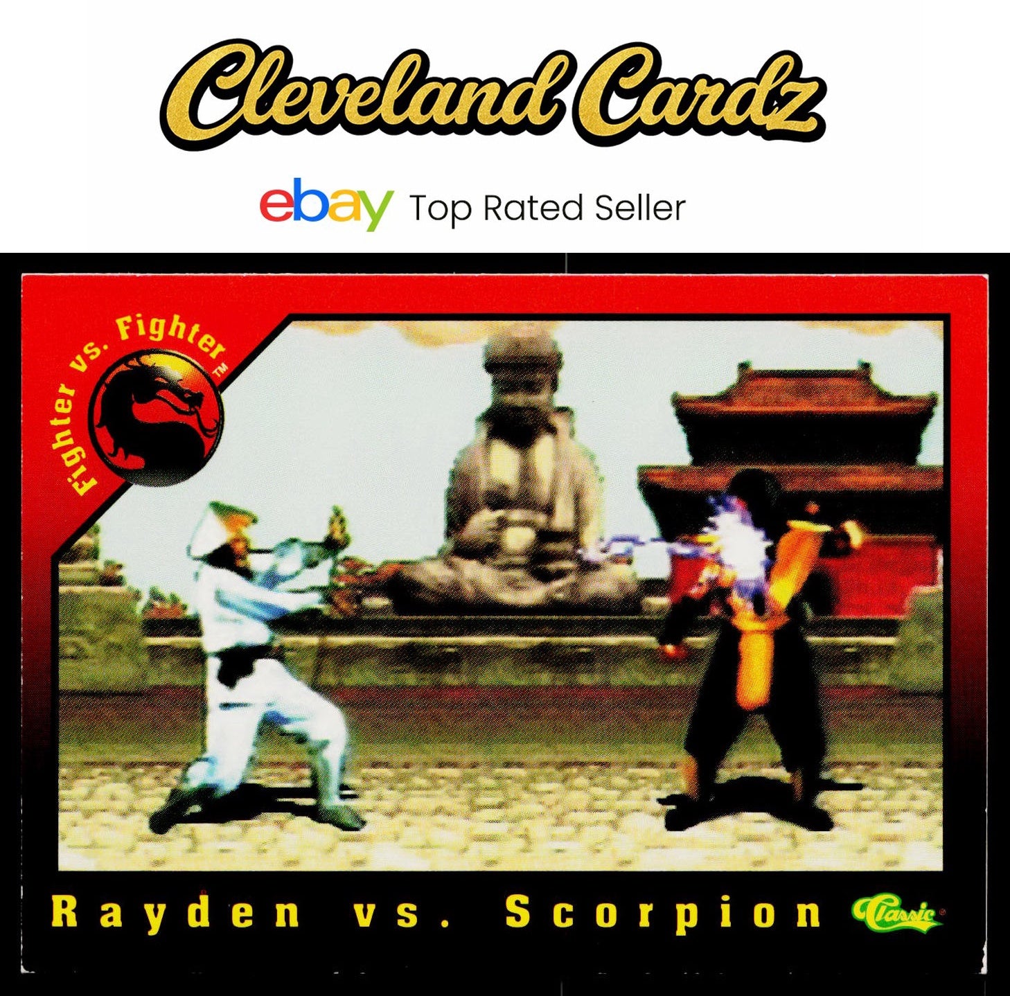 1994 Classic Mortal Kombat Series 1 #56 Rayden vs. Scorpion VG+