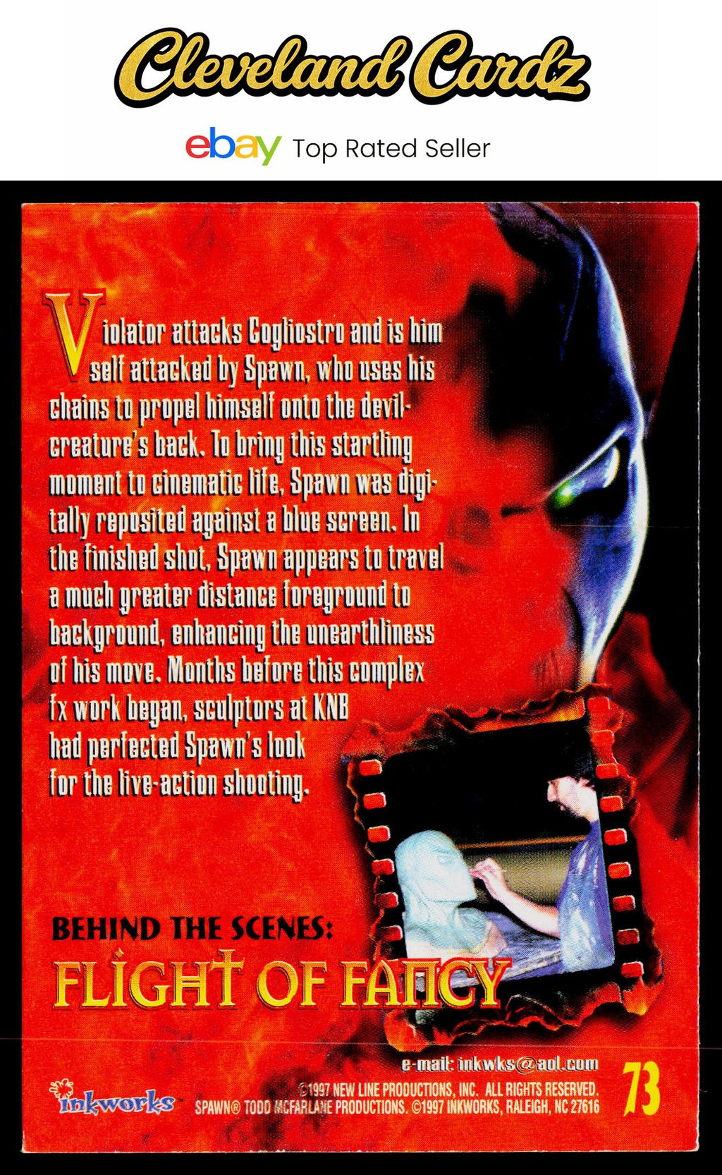 1997 Inkworks Spawn the Movie #73 Flight of Fancy VG+