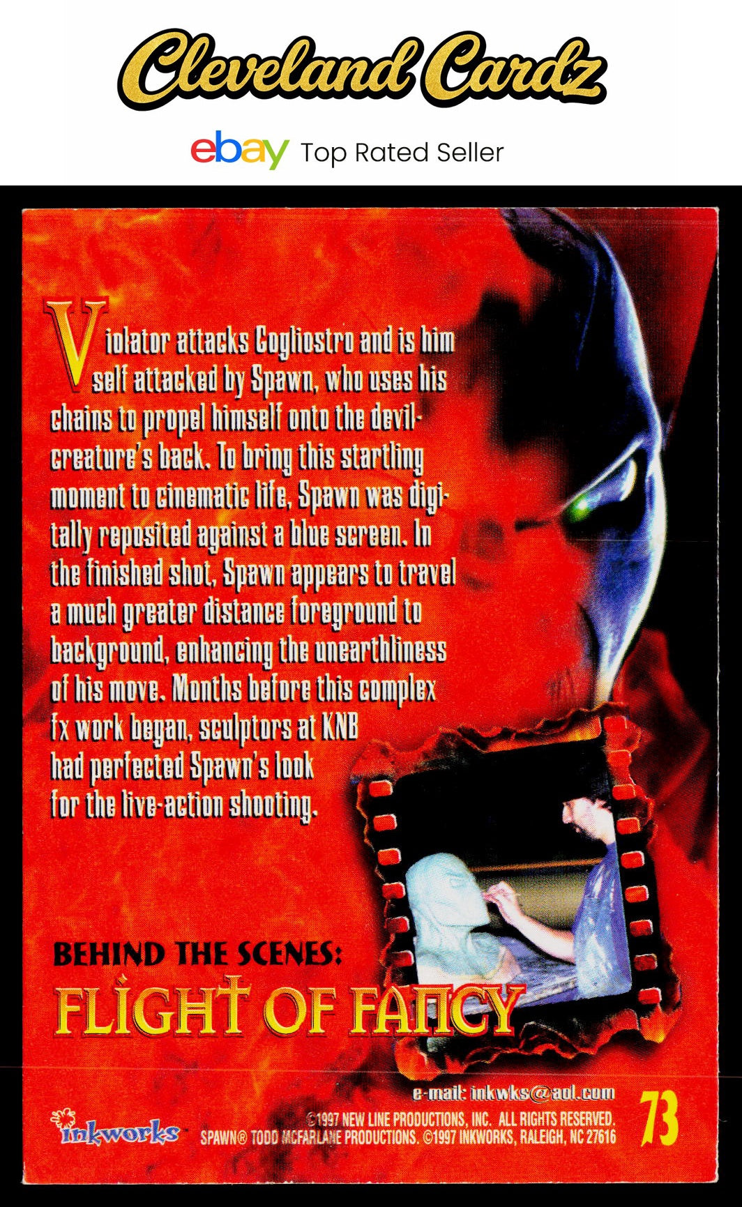 1997 Inkworks Spawn the Movie #73 Flight of Fancy VG+