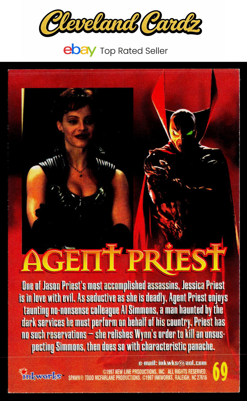 1997 Inkworks Spawn the Movie #69 Agent Priest VG+