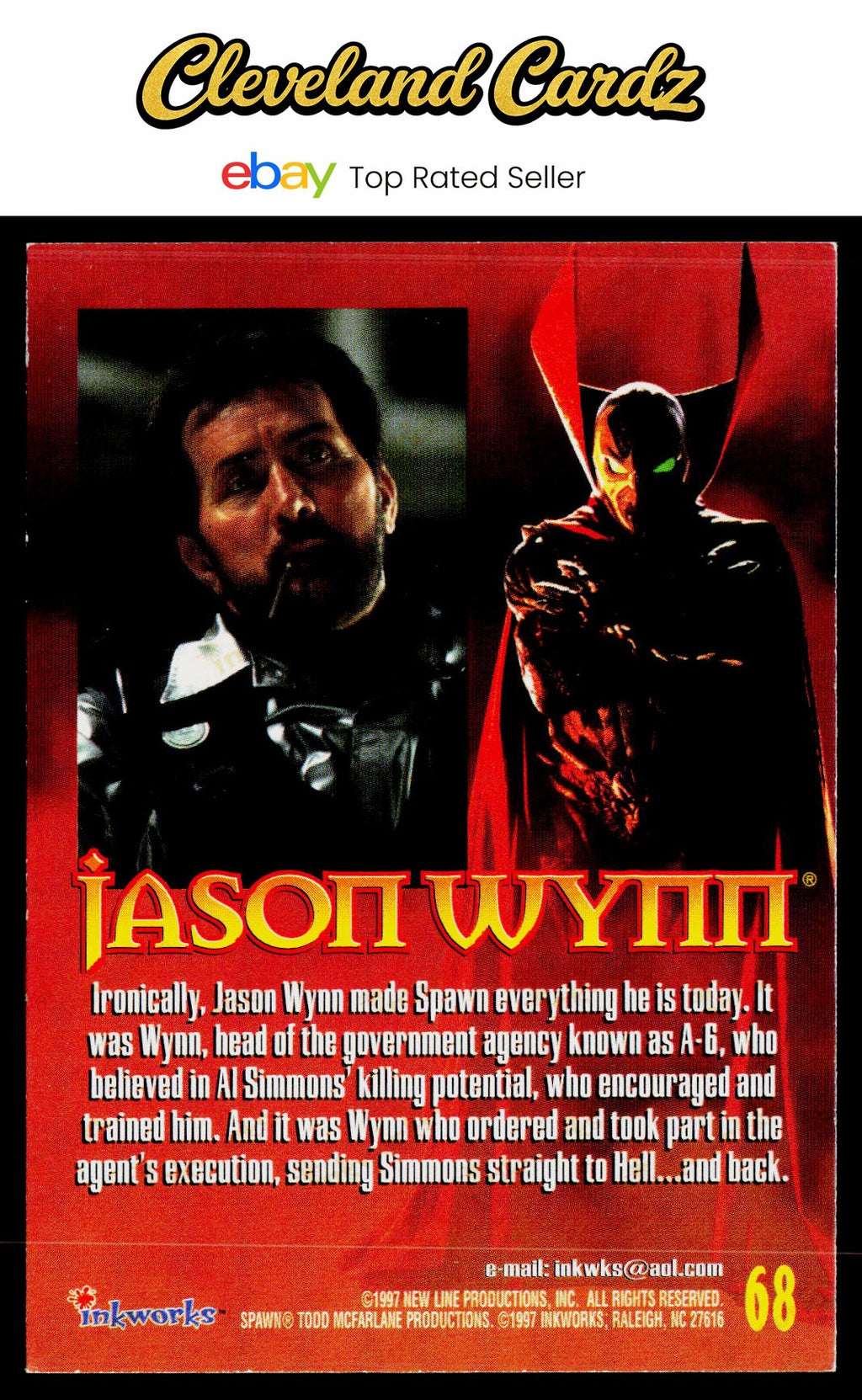 1997 Inkworks Spawn the Movie #68 Jason Wynn VG+