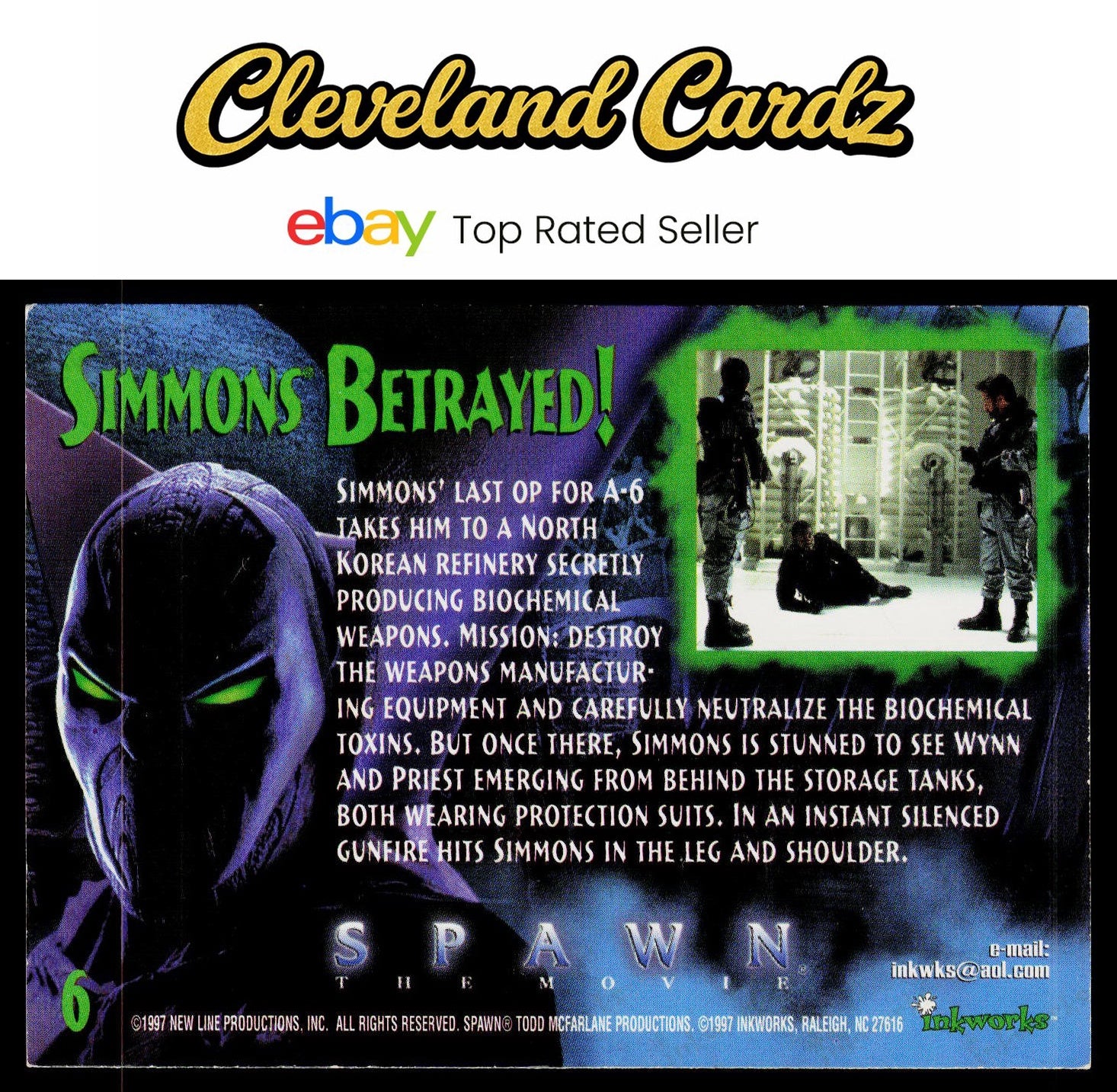 1997 Inkworks Spawn the Movie #6 Simmons Betrayed! VG+