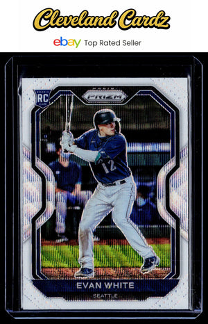 2021 Panini Prizm #89 Evan White White Wave Prizm RC