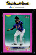 2022 Topps Chrome #132 Starling Marte Pink Refractor