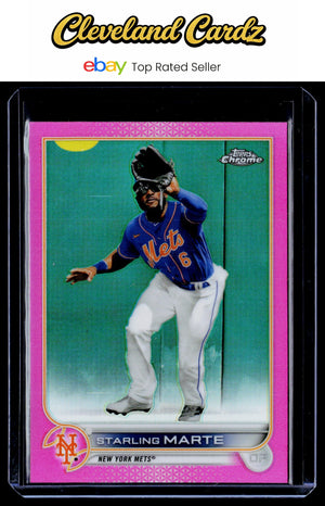 2022 Topps Chrome #132 Starling Marte Pink Refractor