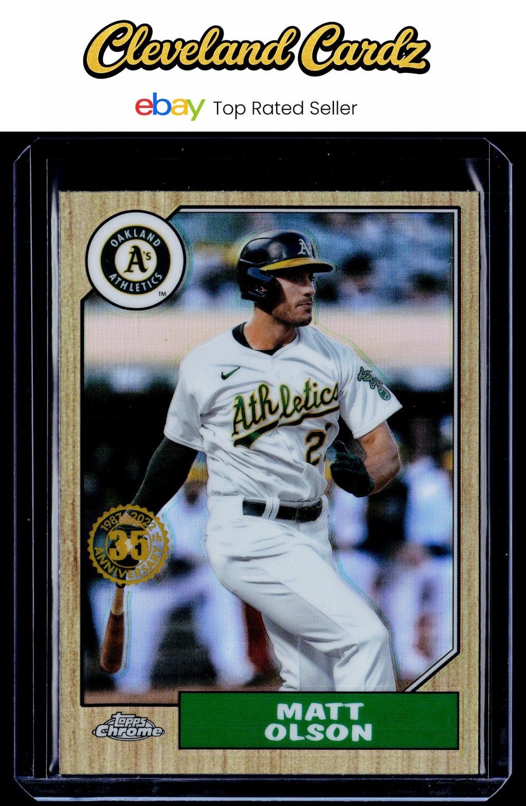2022 Topps Chrome #87BC-15 Matt Olson 1987 Topps Baseball 35th Anniversary