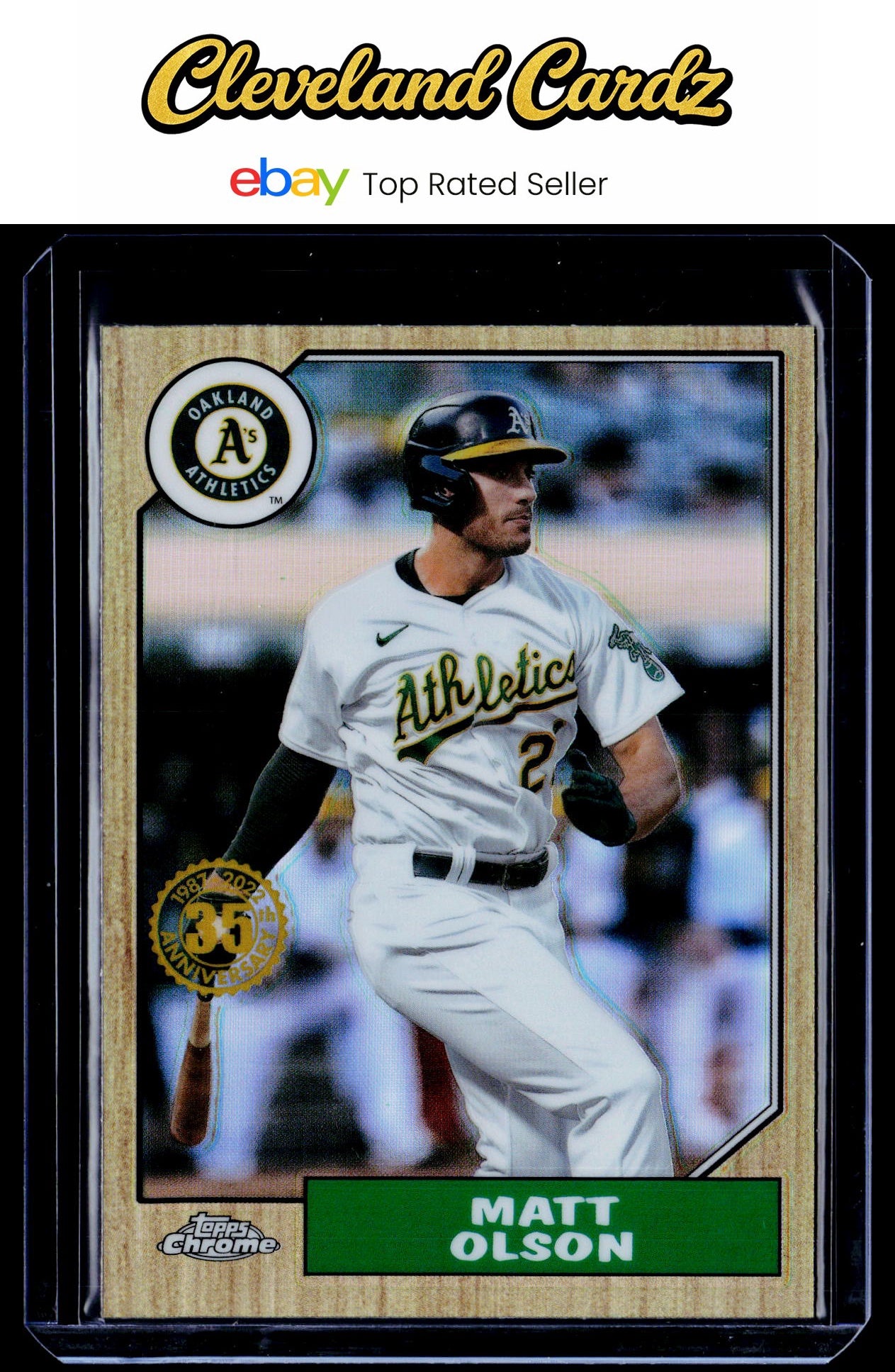2022 Topps Chrome #87BC-15 Matt Olson 1987 Topps Baseball 35th Anniversary