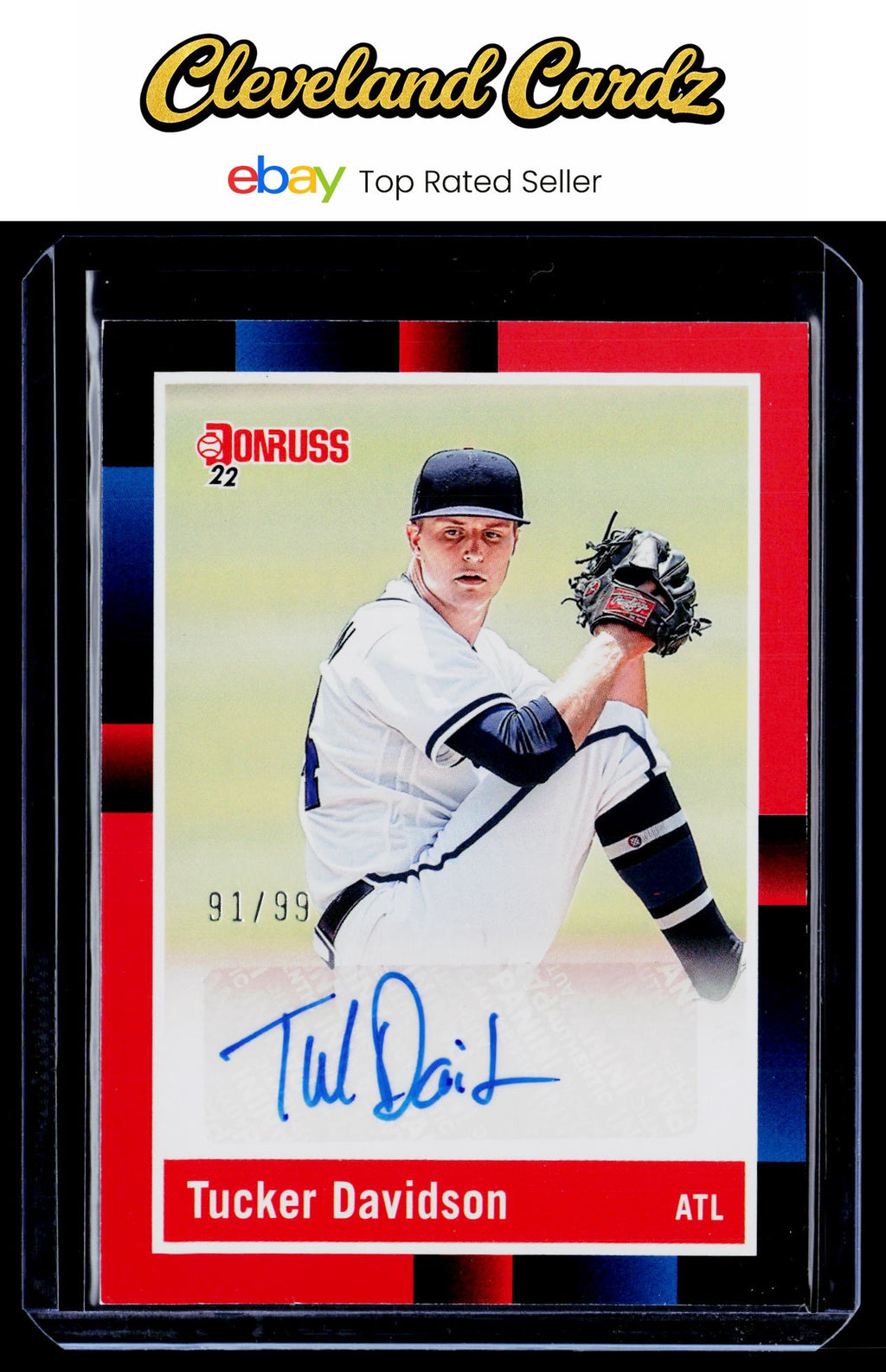 2022 Donruss #R88S-TD Tucker Davidson Retro 1988 Signatures Red #/99