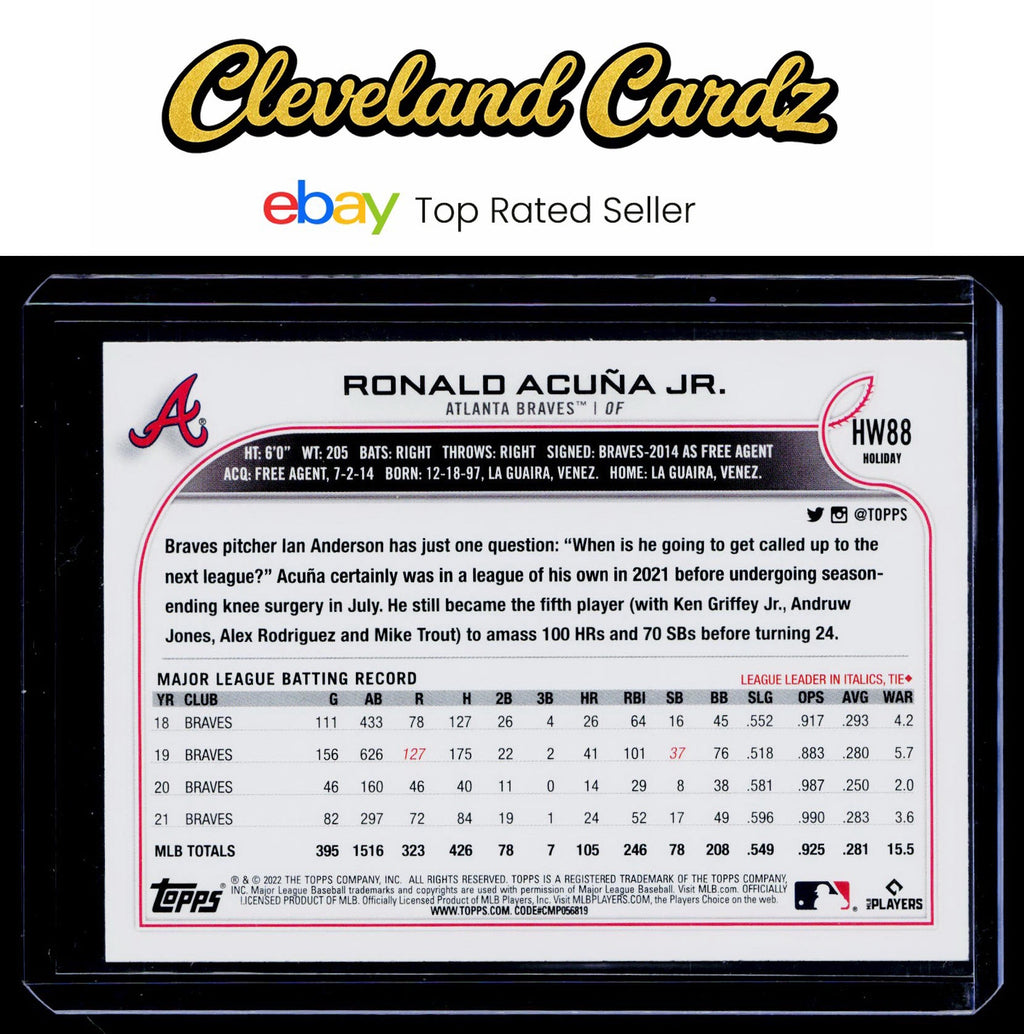 2022 Topps Holiday #HW88b Ronald Acuña Jr.