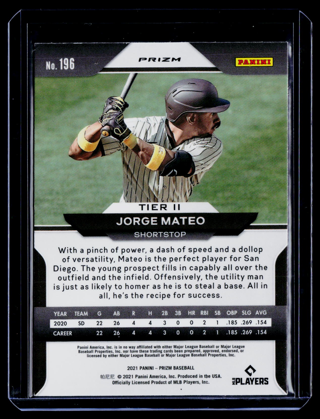 2021 Panini Prizm #196 Jorge Mateo Red White and Blue Prizm RC