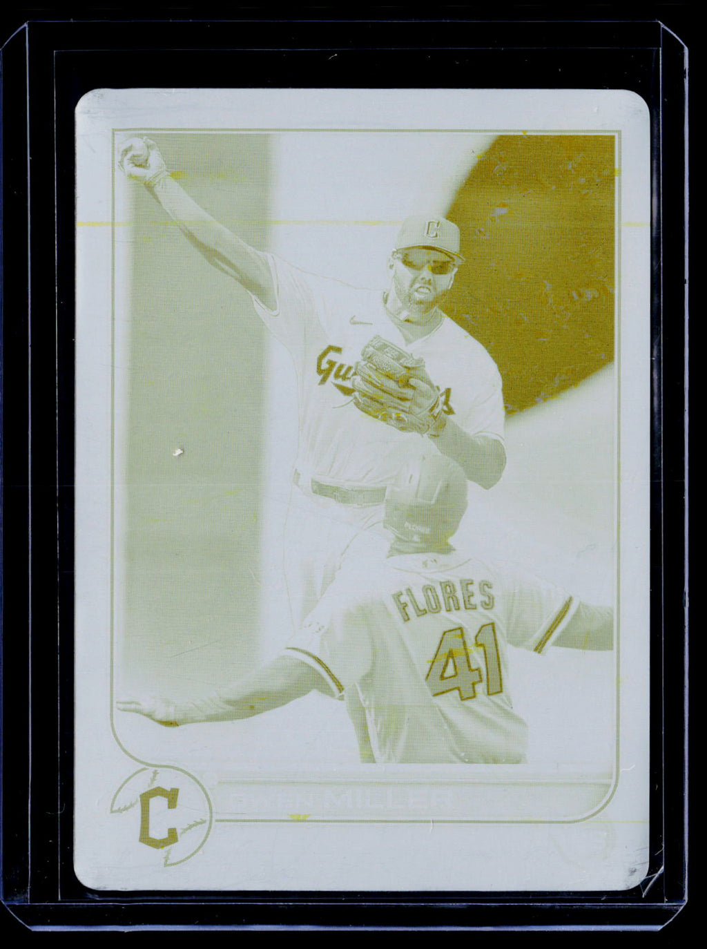 2022 Topps Baseball Updates Series #US213 Owen Miller Yellow Printing Plate #/1