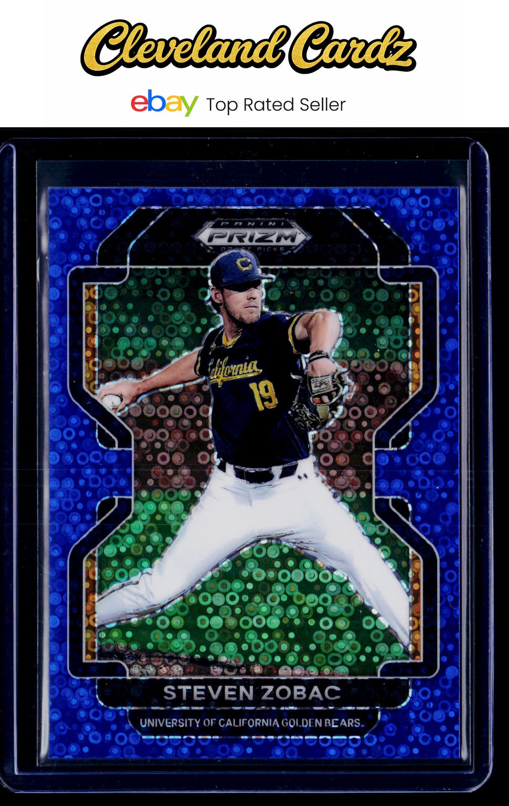 2022 Panini Prizm Draft Picks #PDP115 Steven Zobac Blue Donut Circles #/25