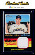 2020 Topps Heritage #CCR-CY Christian Yelich Clubhouse Collection Relics