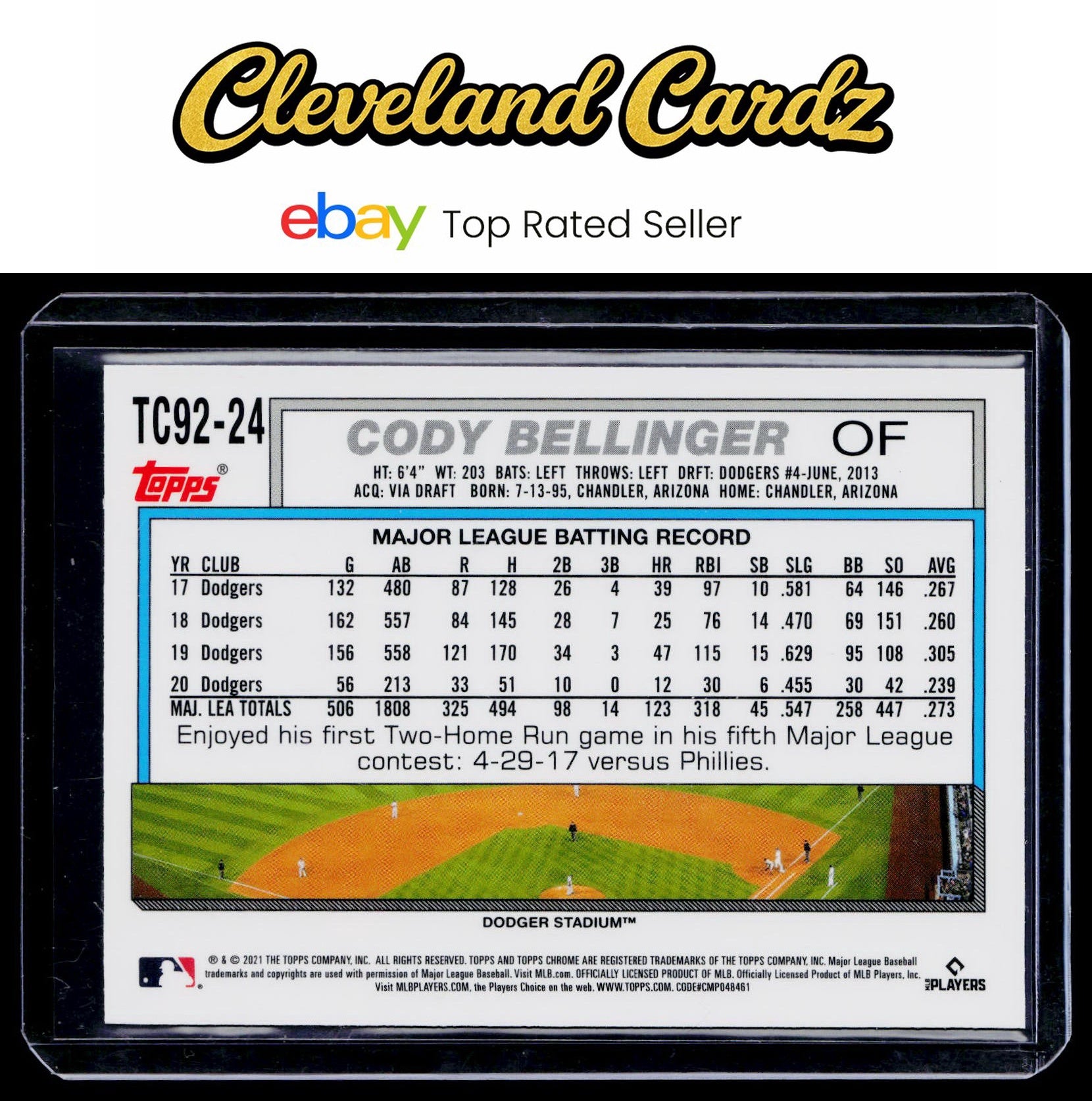 2021 Topps Update #TC92-24 Cody Bellinger 1992 Topps Redux Chrome