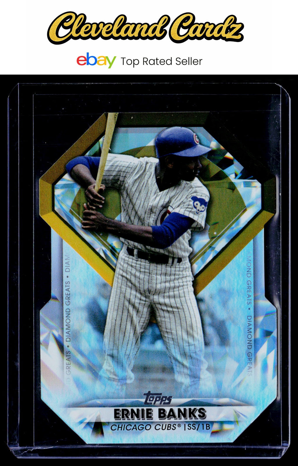 2022 Topps #DGDC-8 Ernie Banks Diamond Greats Die Cuts