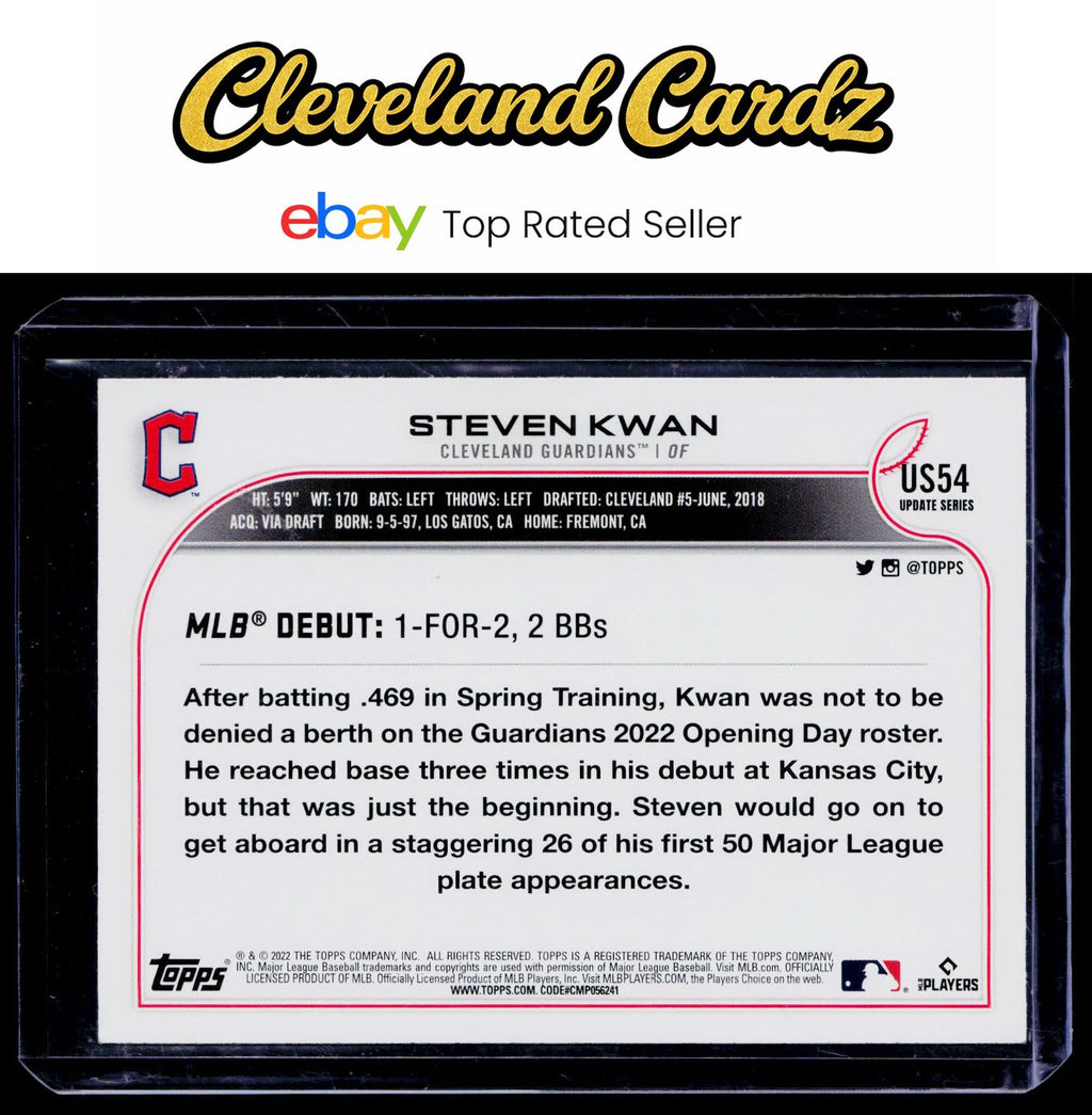 2022 Topps Update #US54 Steven Kwan RC