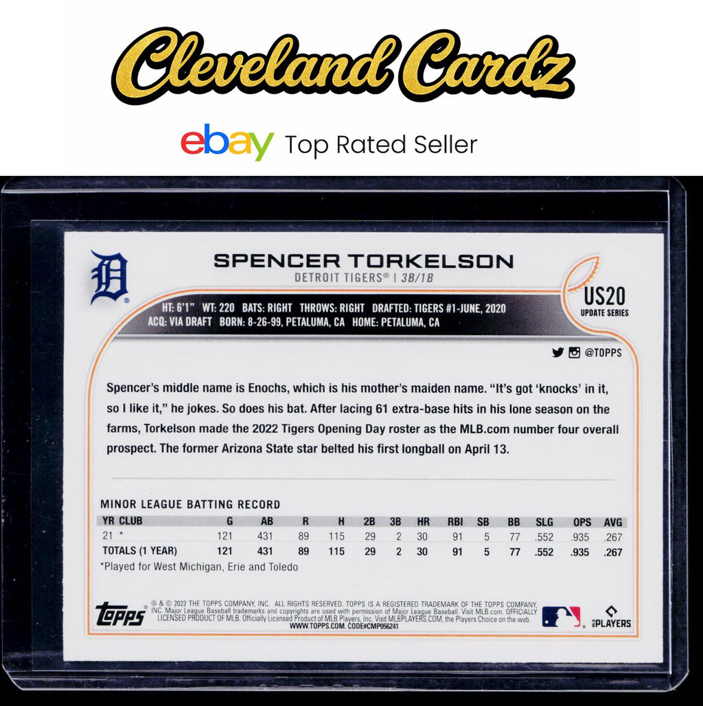 2022 Topps Update #US20 Spencer Torkelson RC