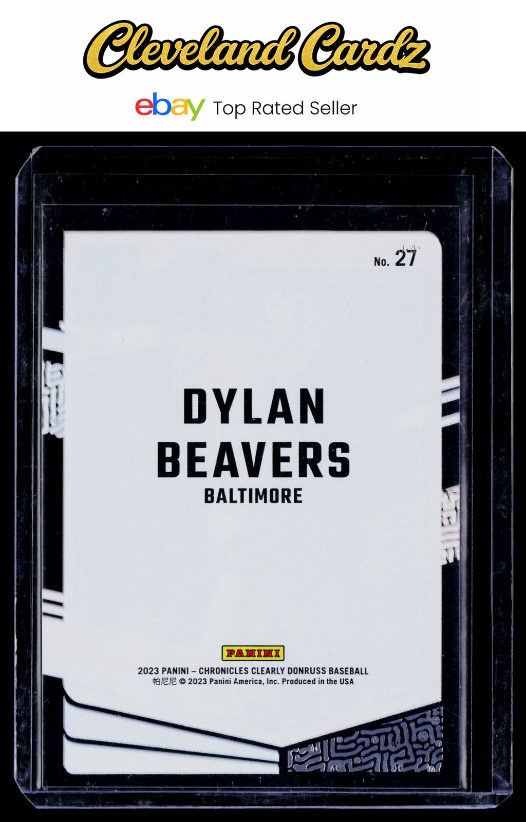 2023 Panini Chronicles #27 Dylan Beavers Clearly Donruss