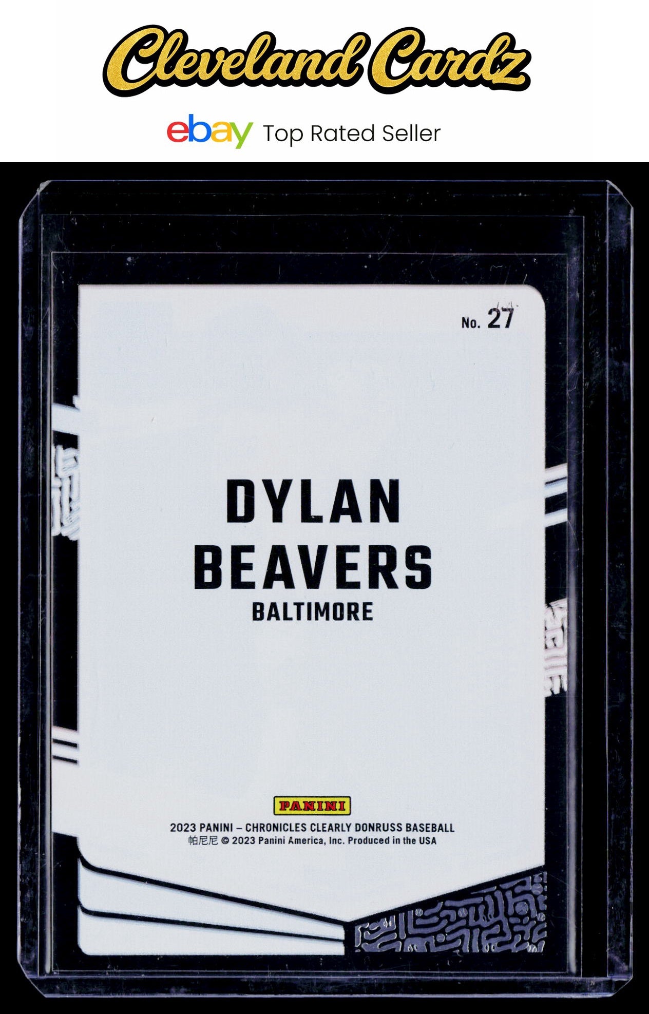 2023 Panini Chronicles #27 Dylan Beavers Clearly Donruss