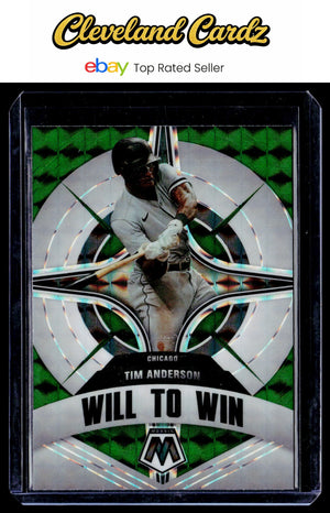 2022 Panini Mosaic #WW-5 Tim Anderson Will to Win Green Mosaic