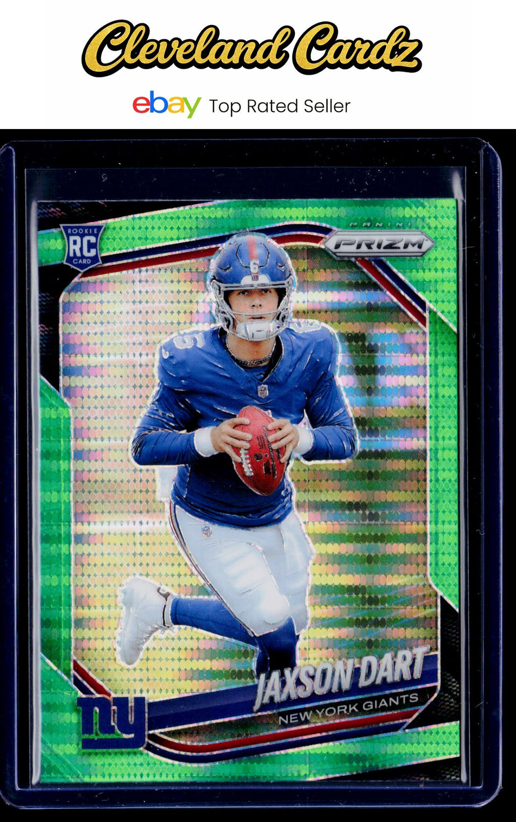 2025 Panini Prizm #332 Jaxson Dart Neon Green Pulsar RC