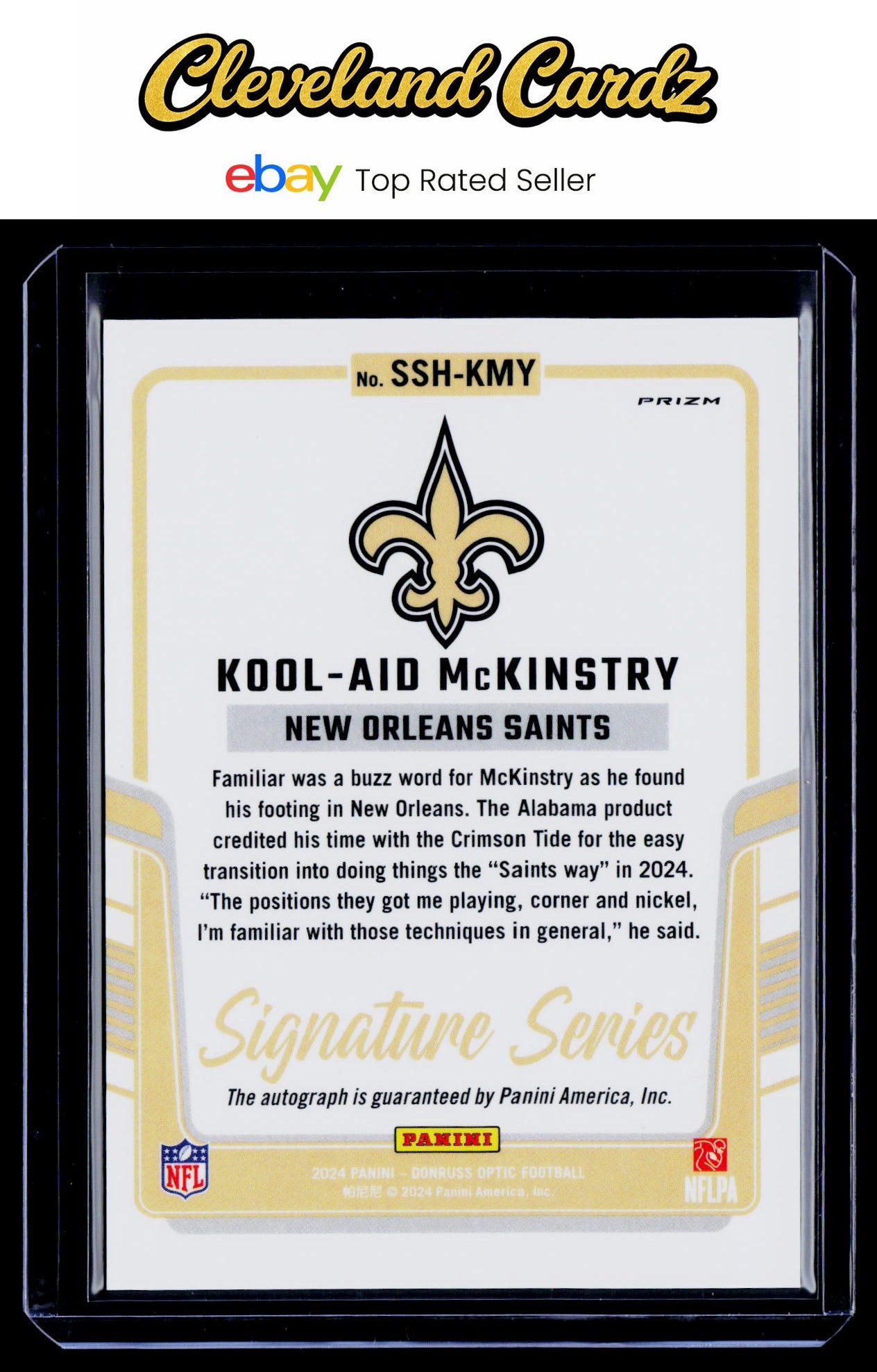 2024 Donruss Optic #SSH-KMY Kool-Aid McKinstry Signature Series Holo RC