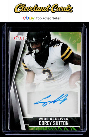 2022 SAGE #A-CS2 Corey Sutton Autographs Green