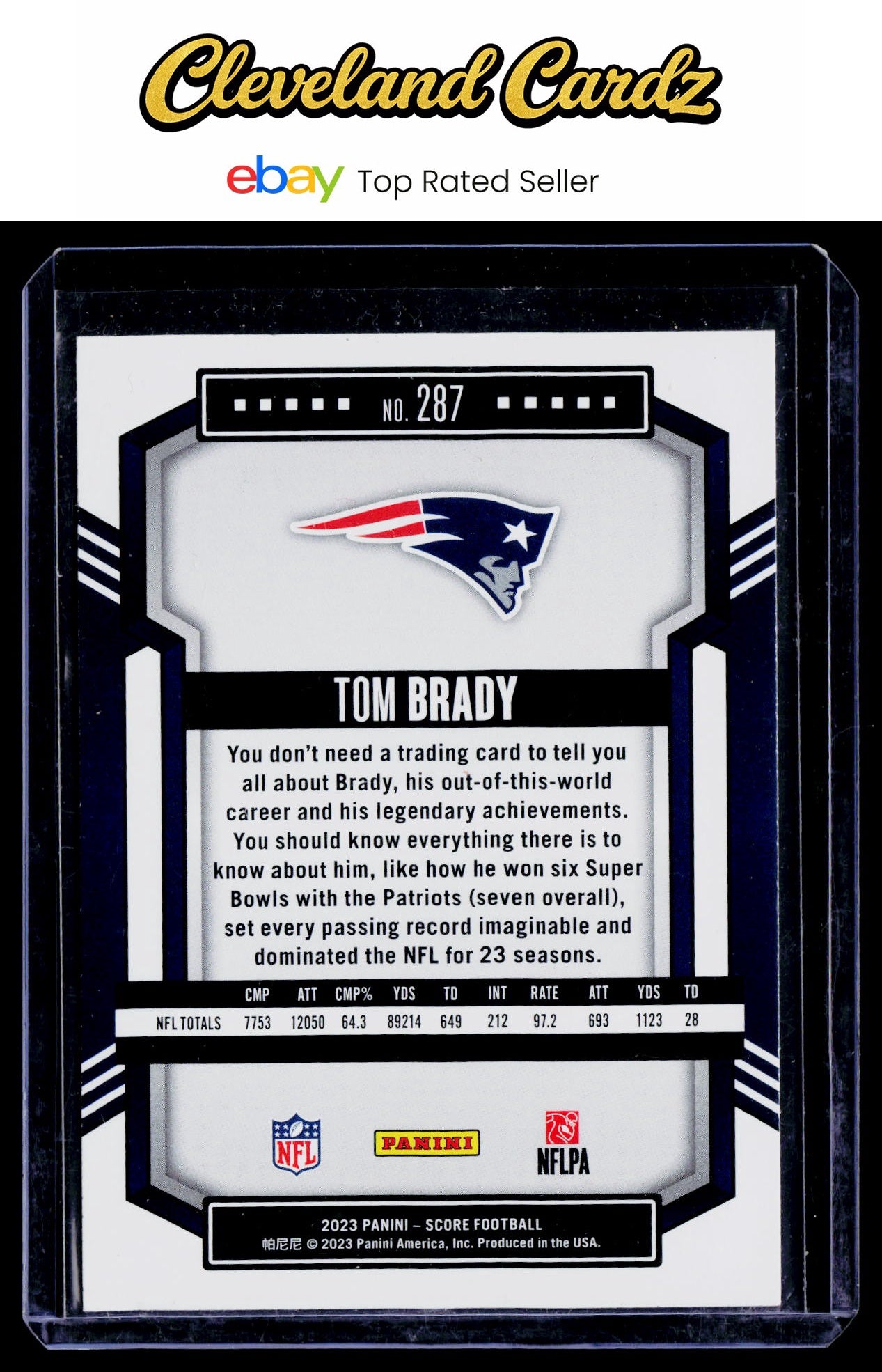 2023 Score #287 Tom Brady Orange
