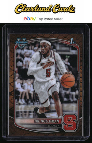 2025-26 Bowman #BCP-81 Tre Holloman Chrome Prospects Reptilian Refractor