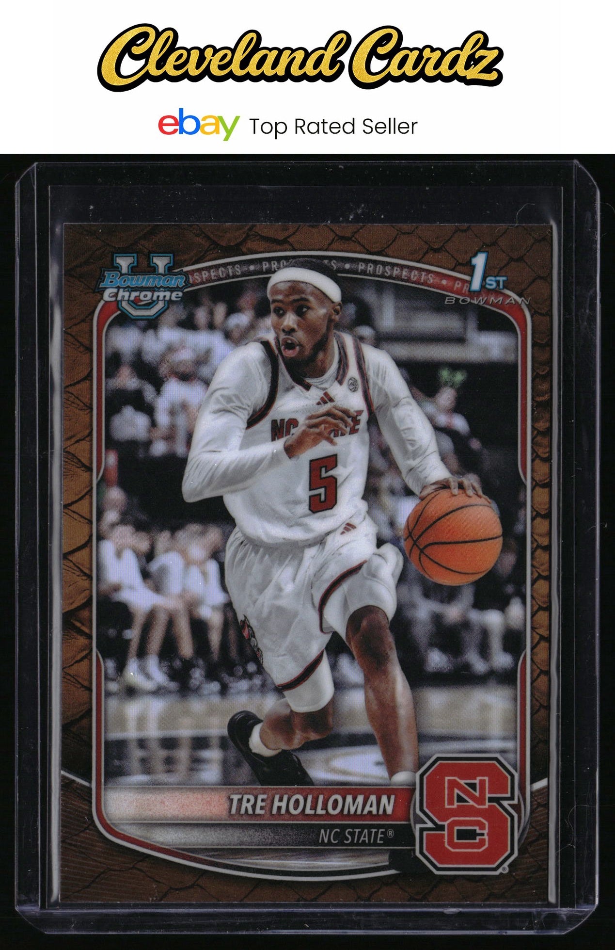 2025-26 Bowman #BCP-81 Tre Holloman Chrome Prospects Reptilian Refractor