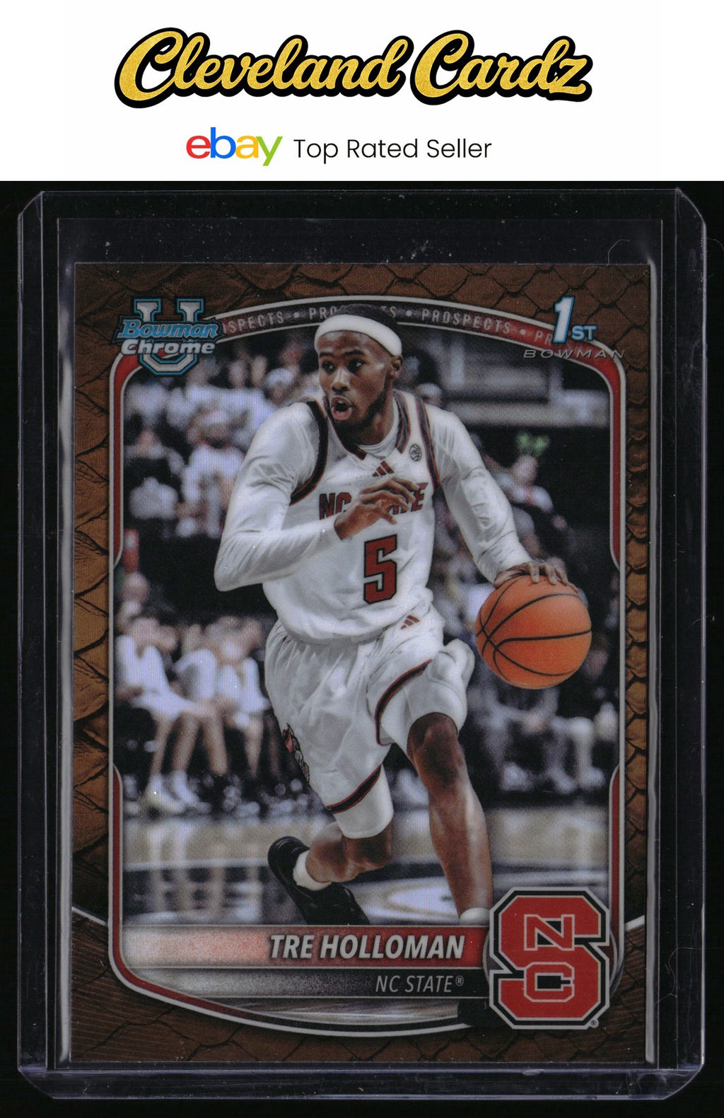 2025-26 Bowman #BCP-81 Tre Holloman Chrome Prospects Reptilian Refractor