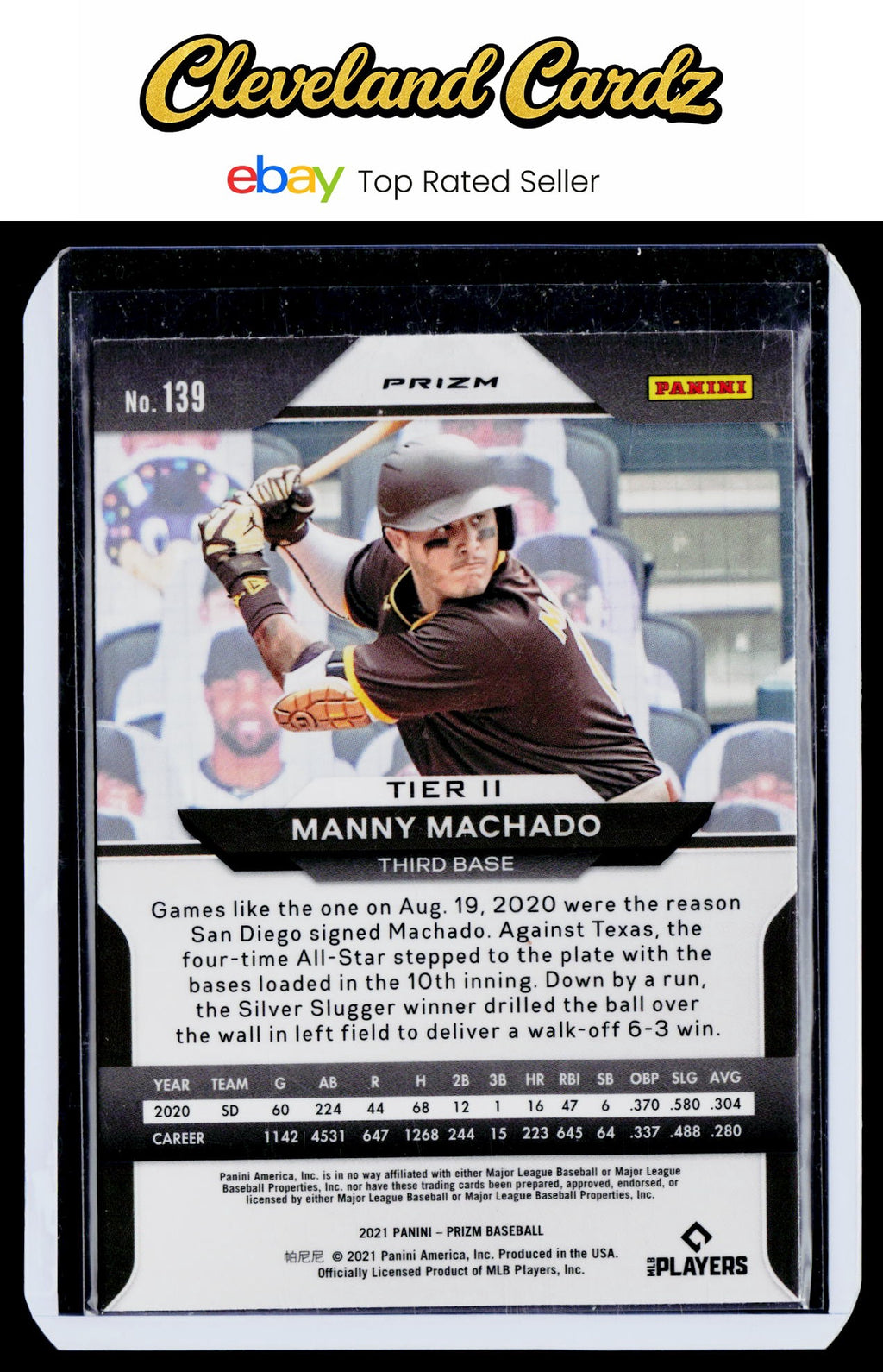 2021 Panini Prizm #139 Manny Machado Red/White/Blue Prizm