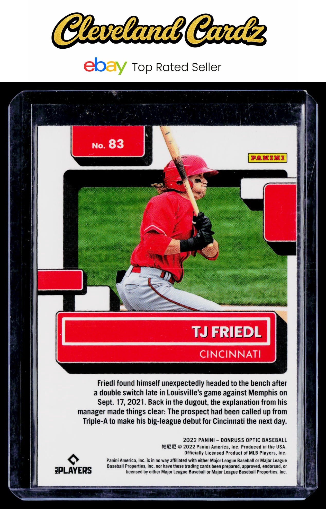 2022 Donruss Optic #83 TJ Friedl RC