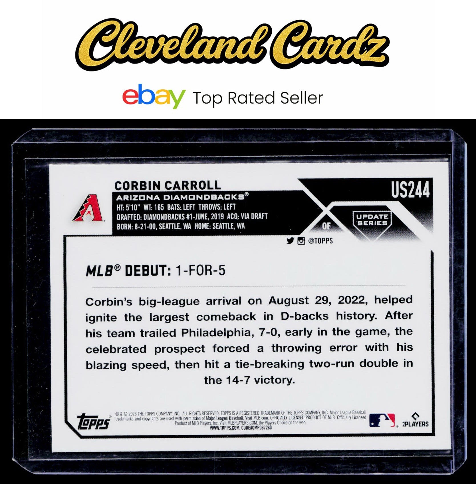 2023 Topps Update #US244 Corbin Carroll RC