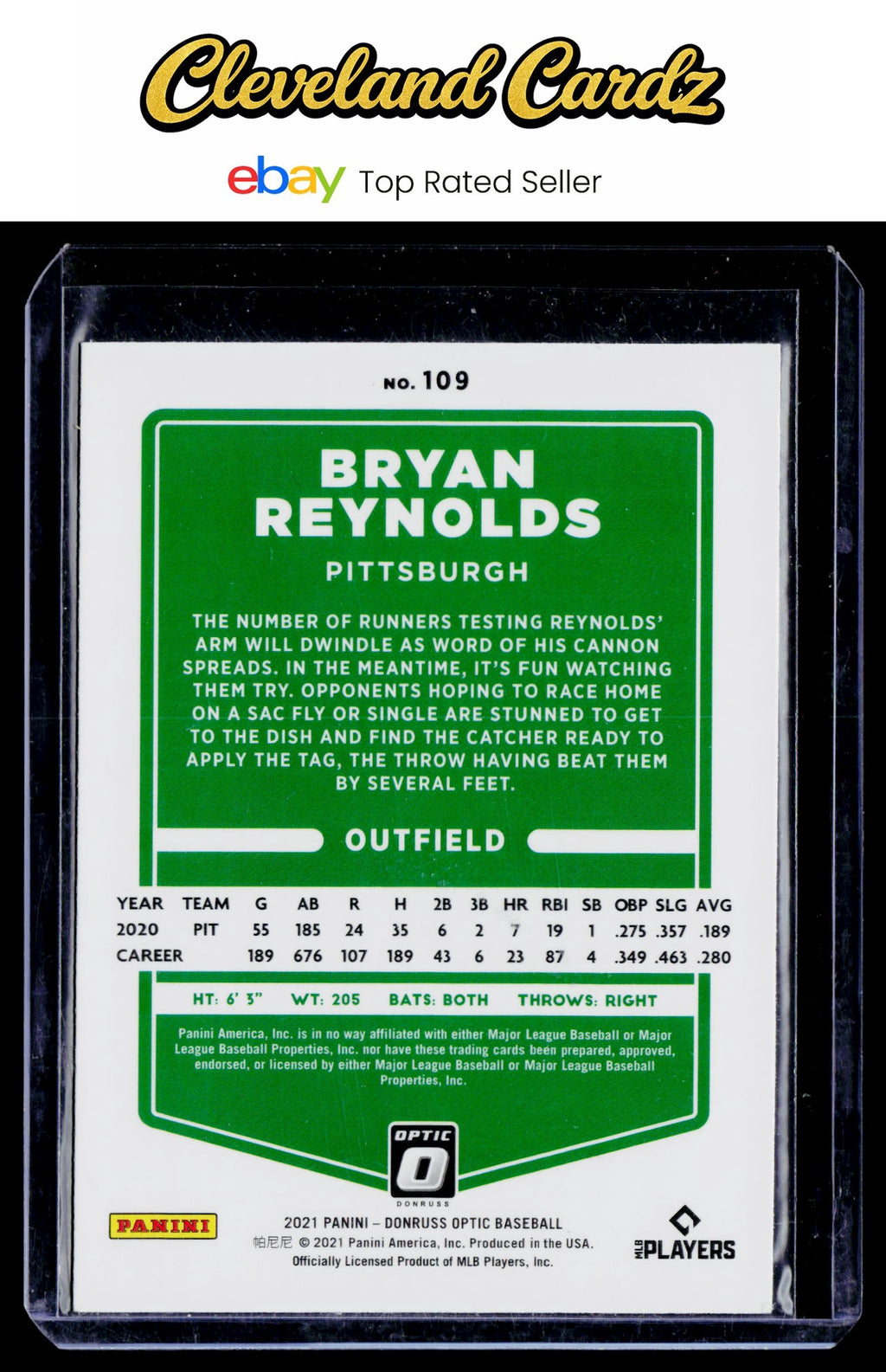 2021 Donruss Optic #109 Bryan Reynolds