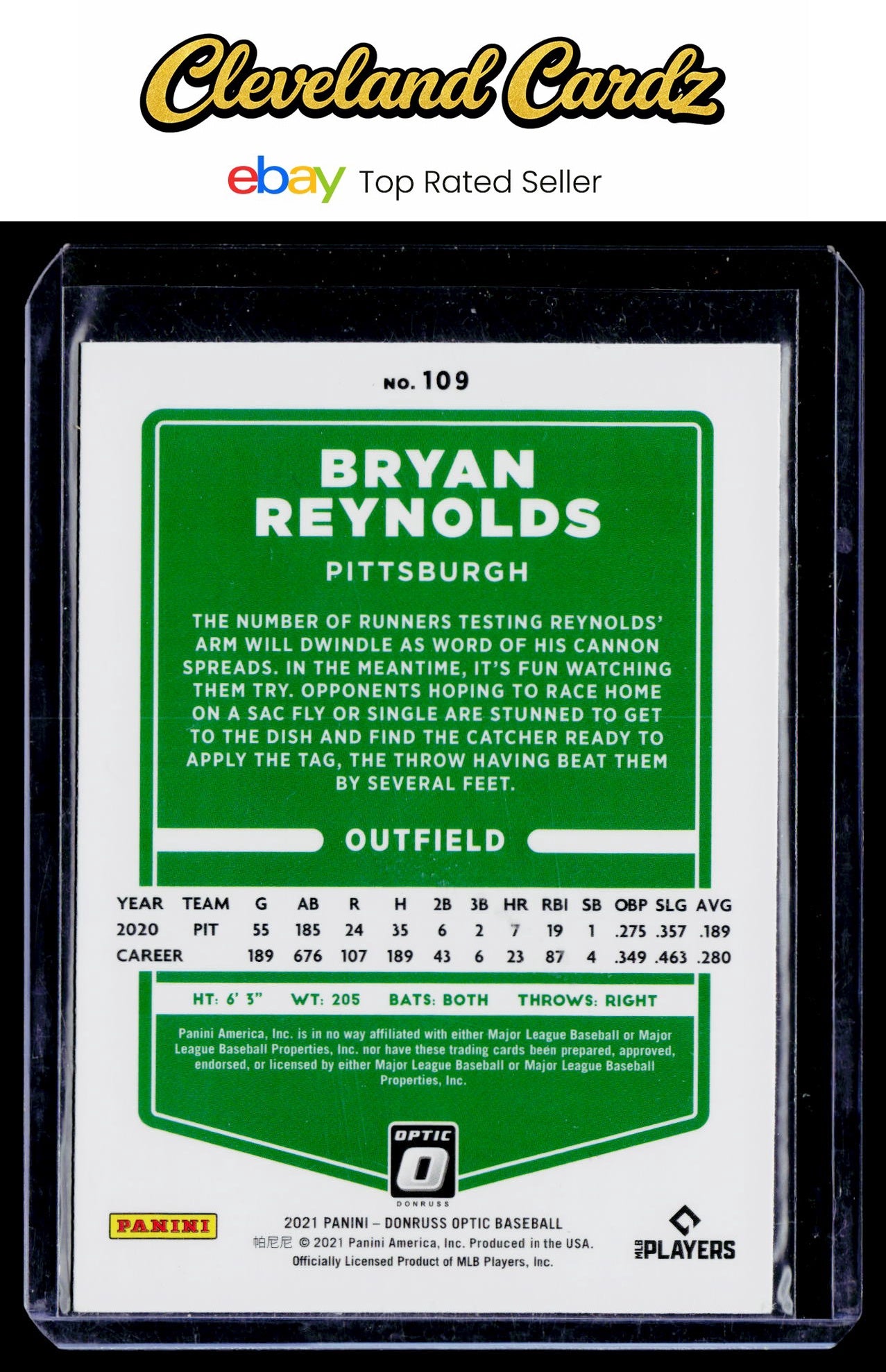 2021 Donruss Optic #109 Bryan Reynolds