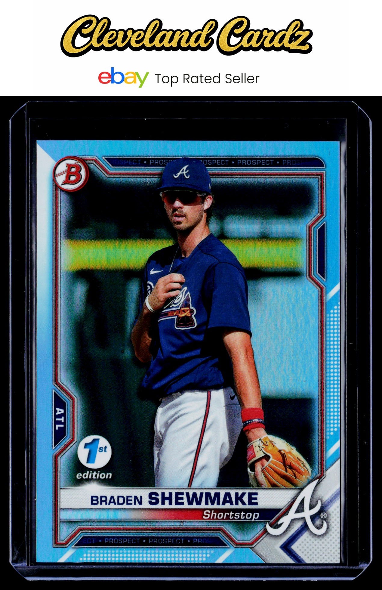 2021 Bowman 1st Edition #BFE-48 Braden Shewmake Sky Blue