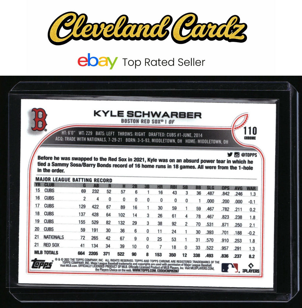 2022 Topps Chrome Sonic #110 Kyle Schwarber