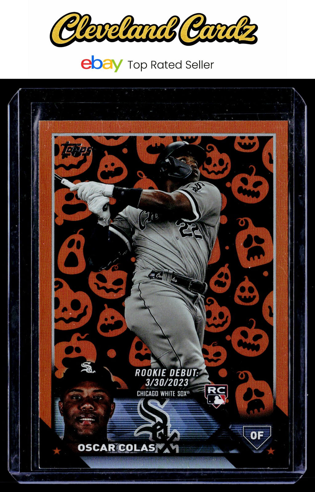 2023 Topps Update #US205 Oscar Colás Jack O'Lantern RC