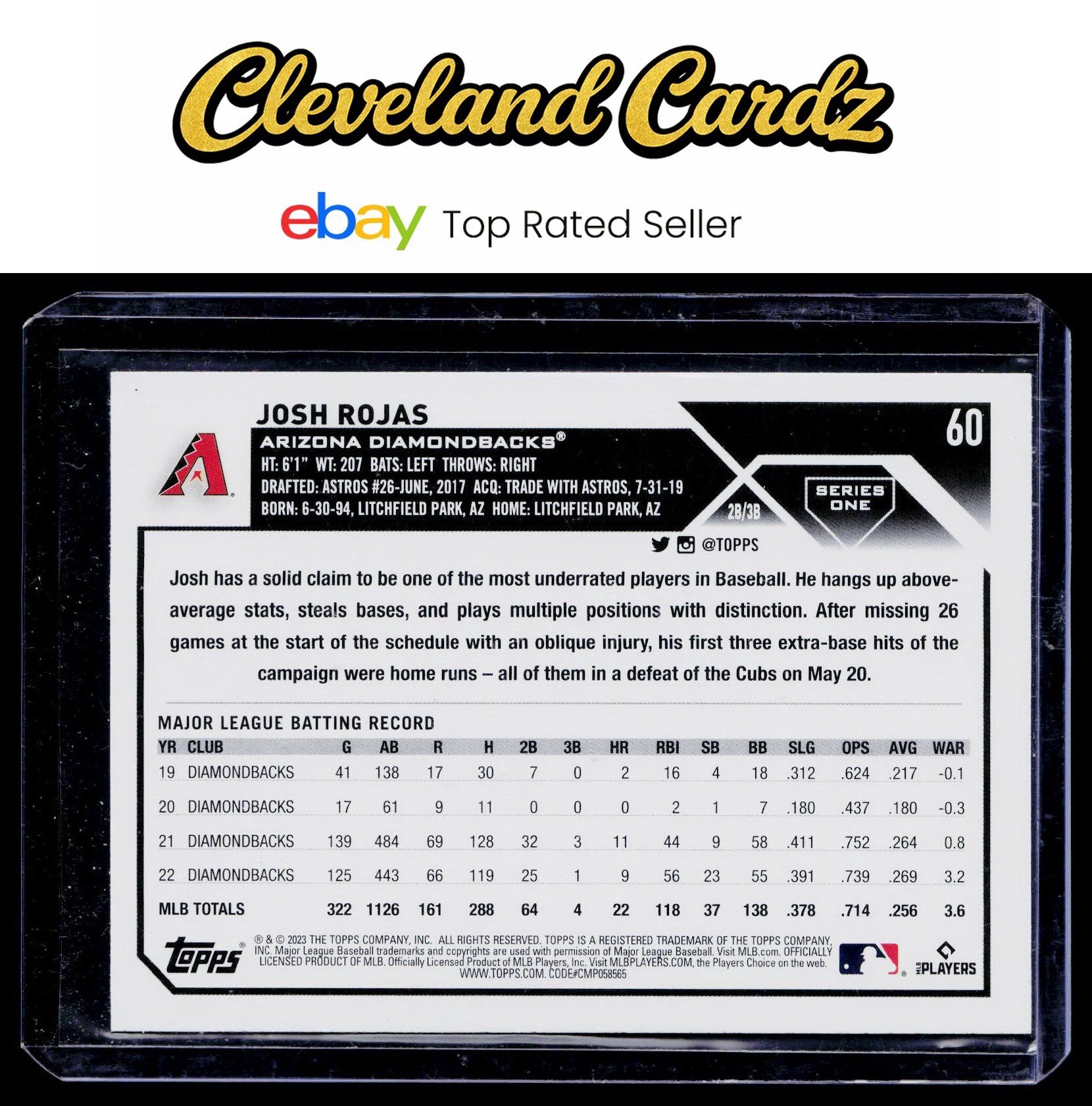 2023 Topps #60 Josh Rojas Rainbow Foil