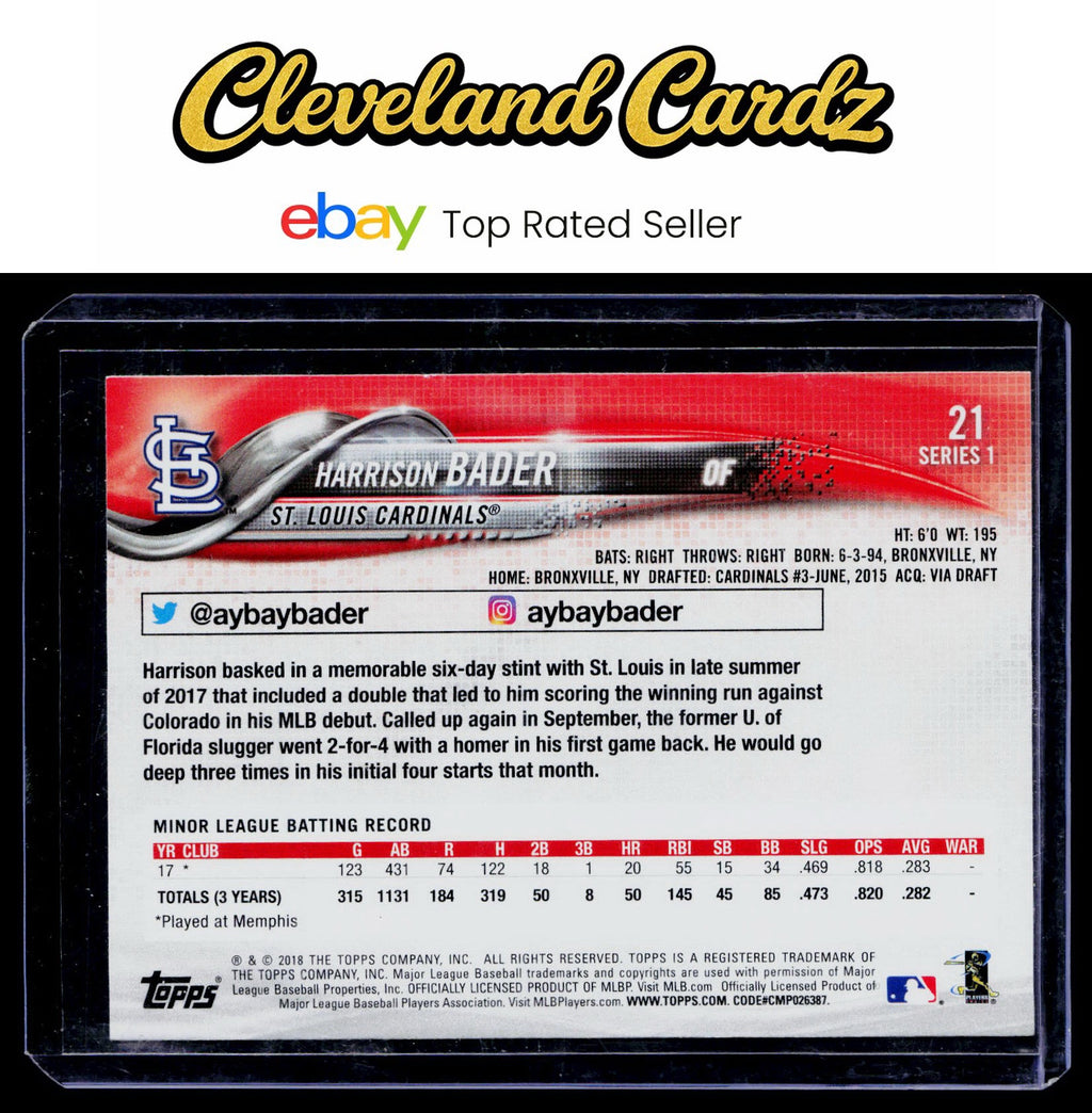 2018 Topps #21 Harrison Bader RC