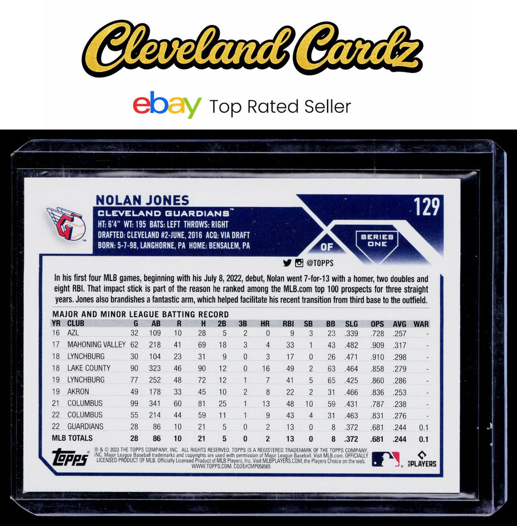 2023 Topps #129 Nolan Jones RC
