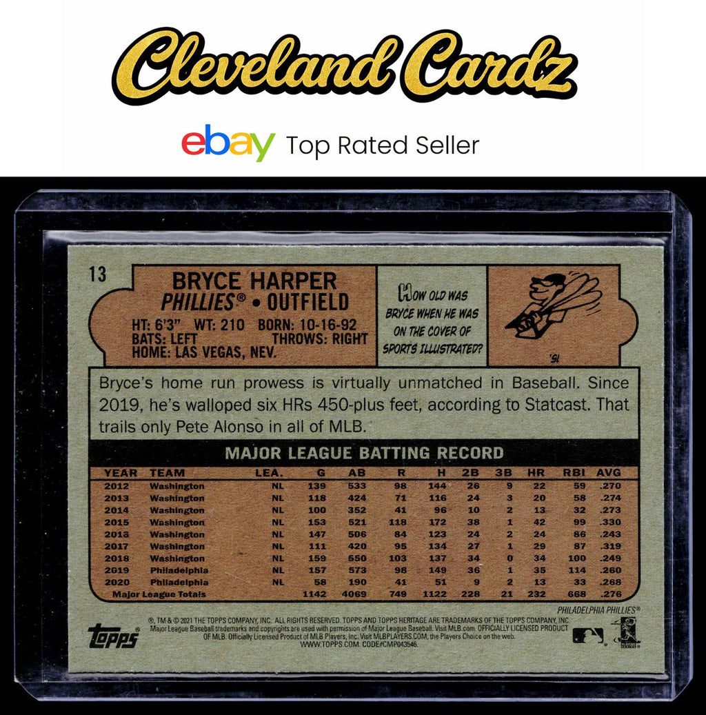 2021 Topps Heritage #13 Bryce Harper